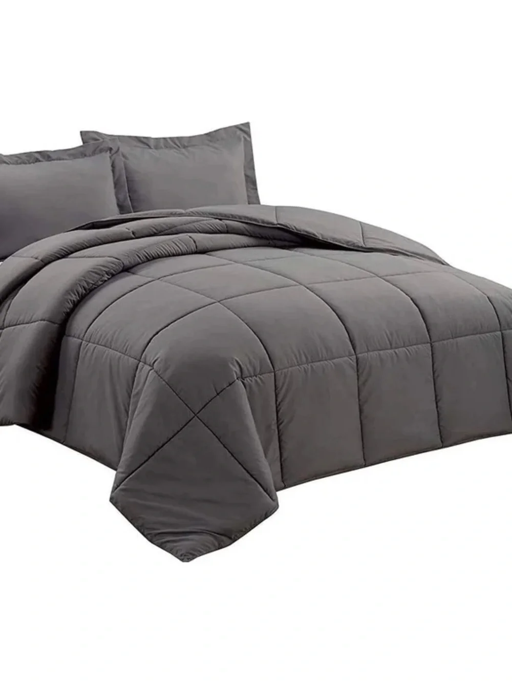 Gray oversized queen 3 piece Comforter Set